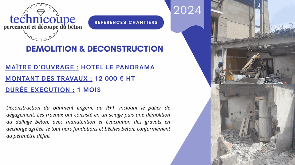 Démolition et déconstruction - Hôtel Le Panorama
